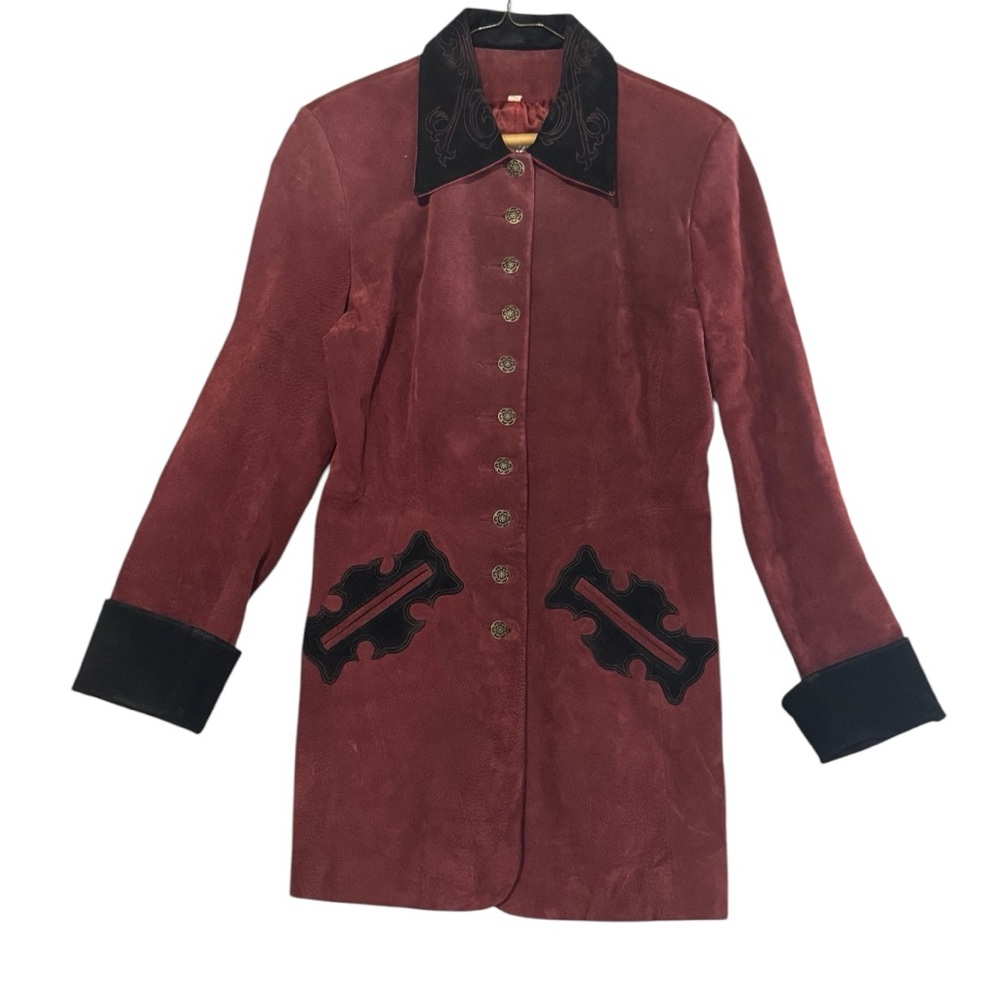 SCULLY WOMEN’S WESTERN SUEDE MAROON JACKET SIZE 8 EUC